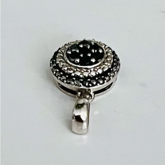 Black Diamond Art Deco Style Pendant/Charm - Picture 2 of 4